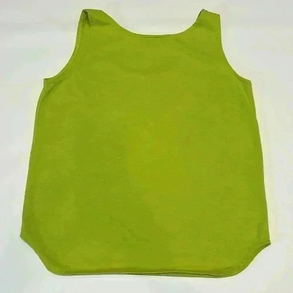 Vintage Adidas Tank Top Medium Lime Green Exercise Stretchy Yoga Walk Beach Pool - Picture 7 of 8